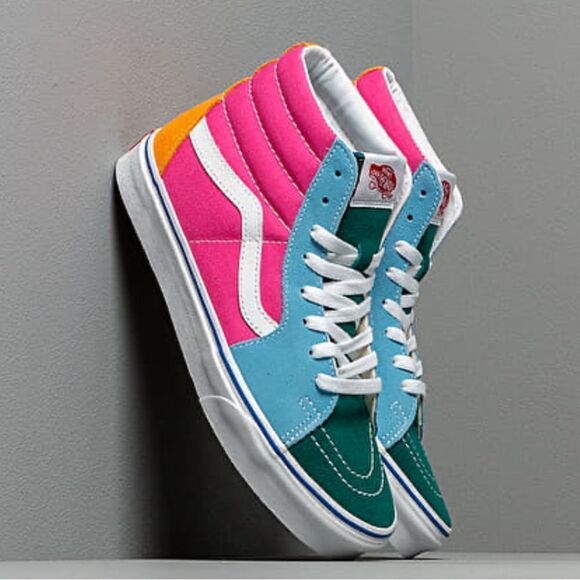 Vans Sneakers Multicolor Canvas Hi Size 10.5 - Picture 3 of 11